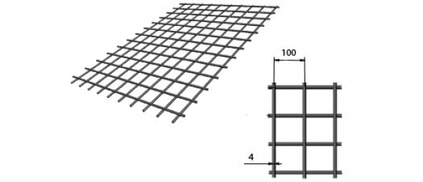 Сетка сварная (дорожная) 100х100х4мм 1,5х2м купить с доставкой в Троицком