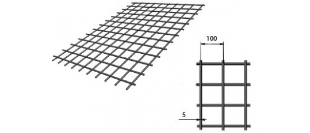 Сетка сварная (дорожная) 100х100х5мм 1,5х2м купить с доставкой в Троицком